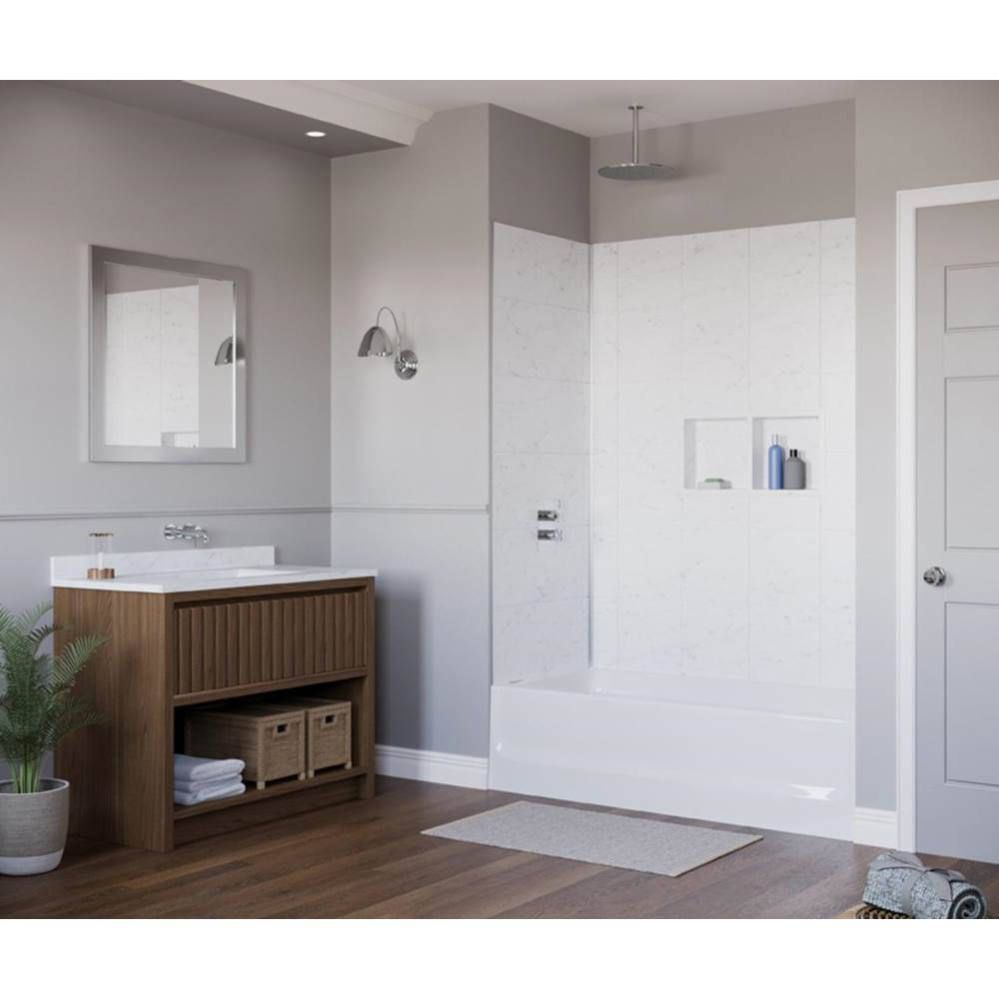 96 in. Corner Trim Kit with Metal Top in Chrome