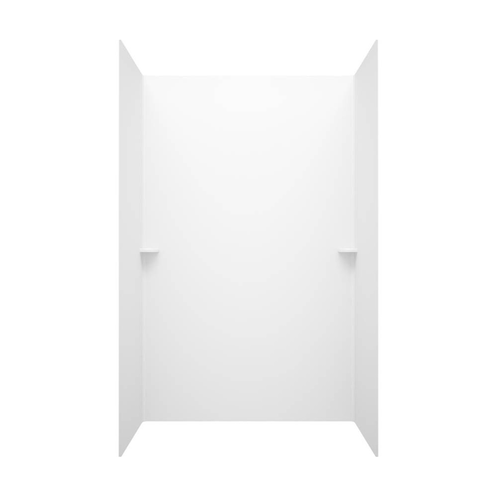 SS-72-3 30 x 60 x 72 Swanstone® Smooth Glue up Tub Wall Kit in White