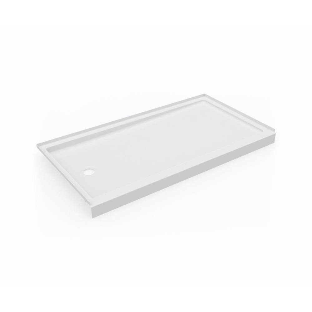 SR-3260LM/RM 32 x 60 Swanstone® Alcove Shower Pan with Left Hand Drain in White