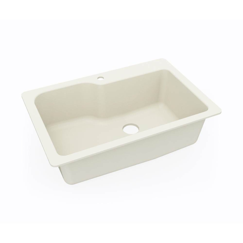 KSSB-3322 22 x 33 Swanstone® Dual Mount Single Bowl Sink in Bone
