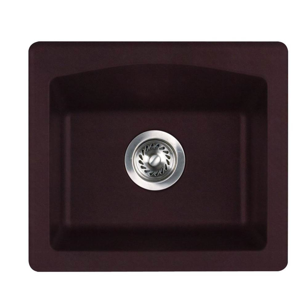 QZBS-1816 16 x 18 Granite Dual Mount Bar Sink in Espresso