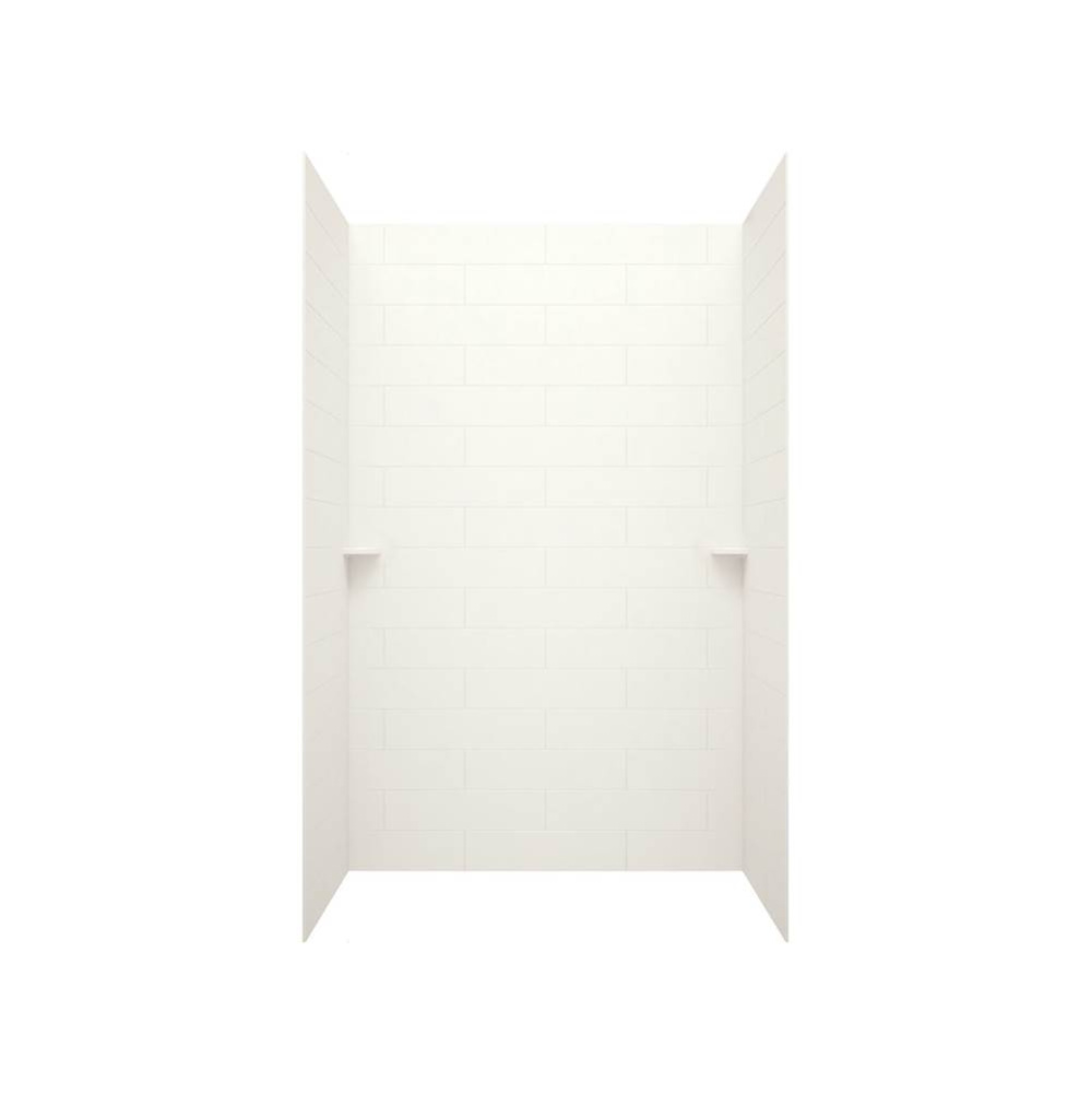 MSMK84-3262 32 x 62 x 84 Swanstone® Modern Subway Tile Glue up Shower Wall Kit in Bisque