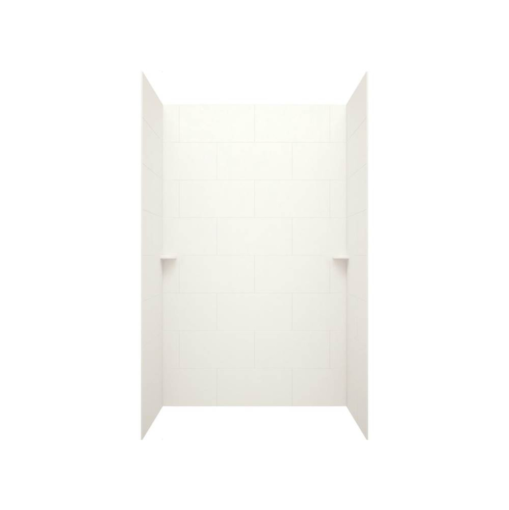 TSMK96-3062 30 x 62 x 96 Swanstone® Traditional Subway Tile Glue up Shower Wall Kit in Bisque
