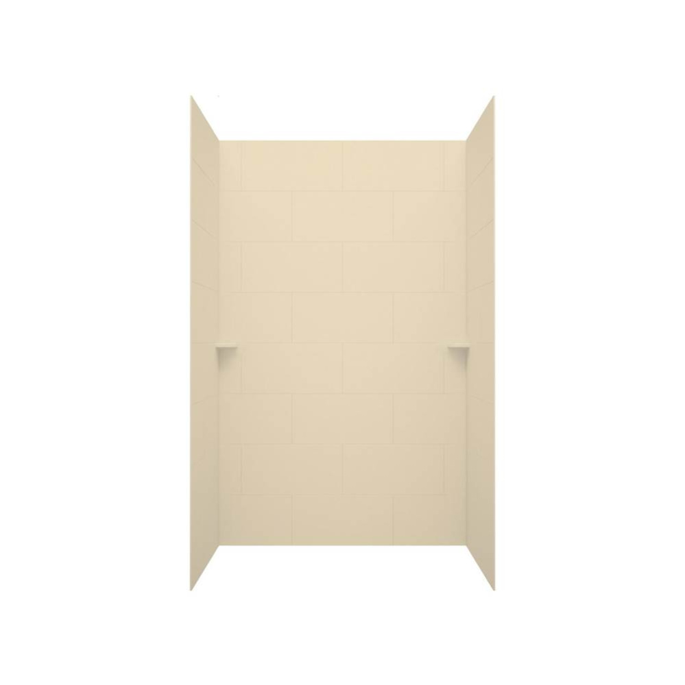 TSMK72-3062 30 x 62 x 72 Swanstone® Traditional Subway Tile Glue up Tub Wall Kit in Bone