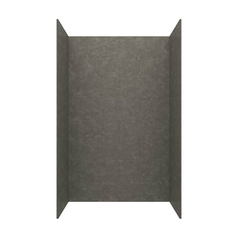 TSMK84-3450 34 x 50 x 84 Swanstone® Traditional Subway Tile Glue up Shower Wall Kit in Charco