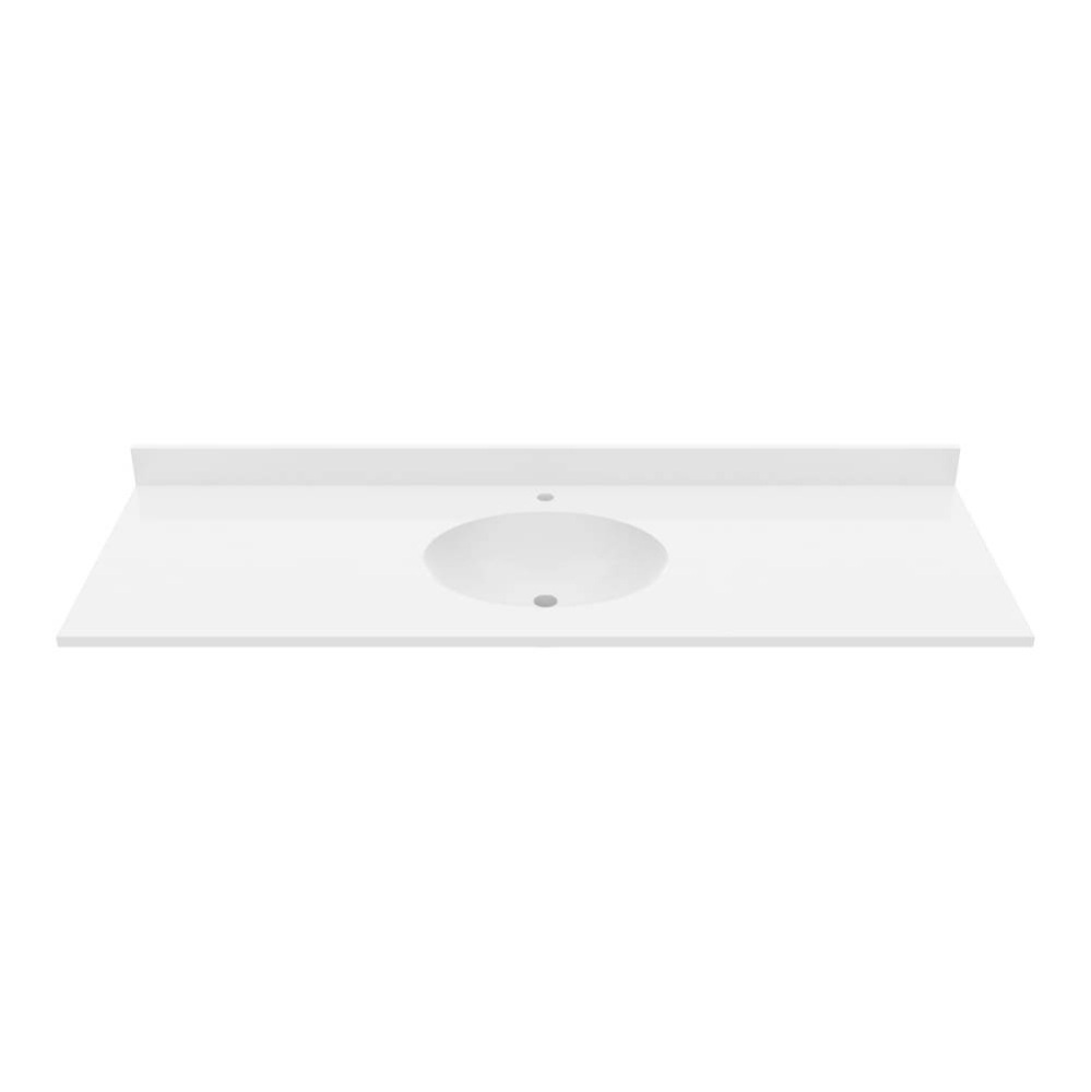 VC1B2261 Ellipse 22 x 61 Single Bowl Vanity Top in White