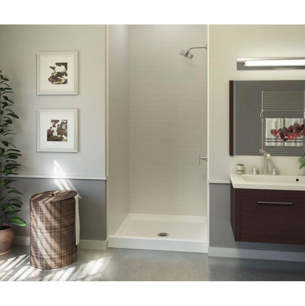 VP3232CPAN Veritek™ Pro Alcove Shower Pan with Center Drain in White