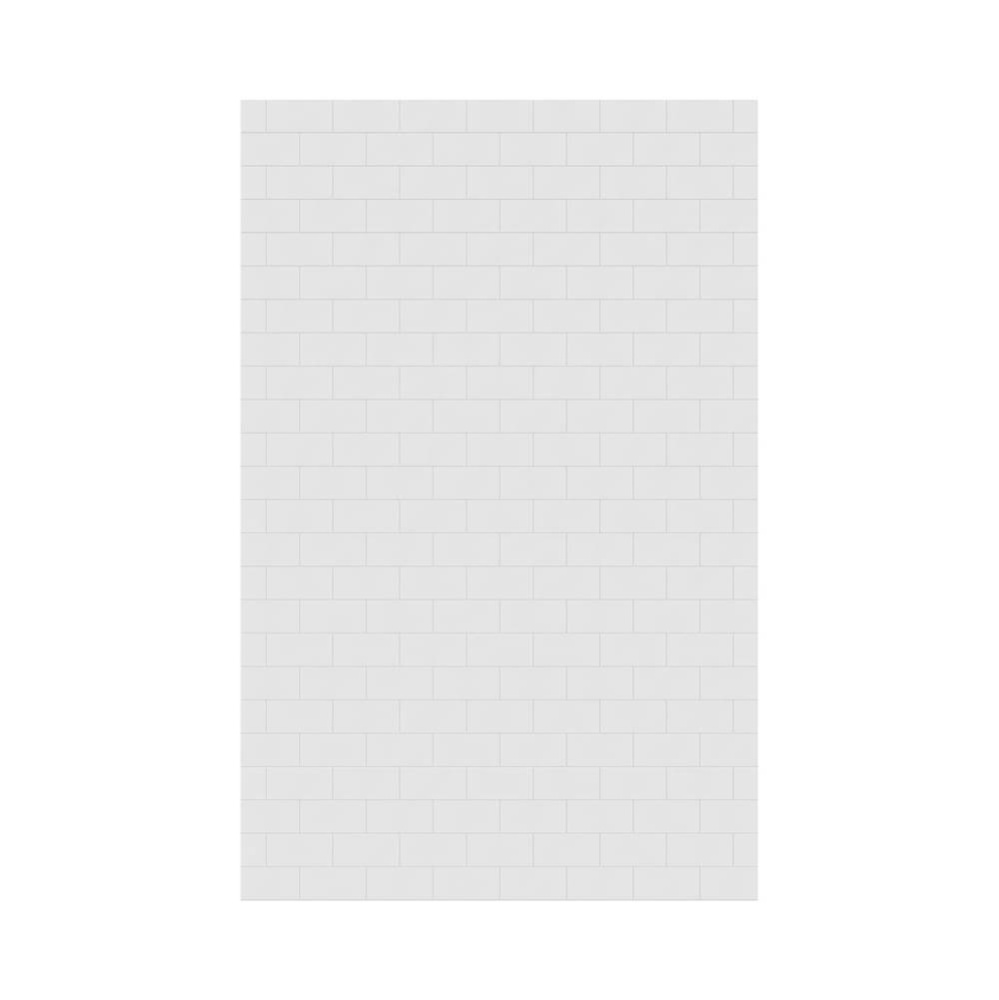 MTMK-9662-1 62 x 96 Swanstone® Metro Subway Tile Glue up Bathtub and Shower Single Wall Panel