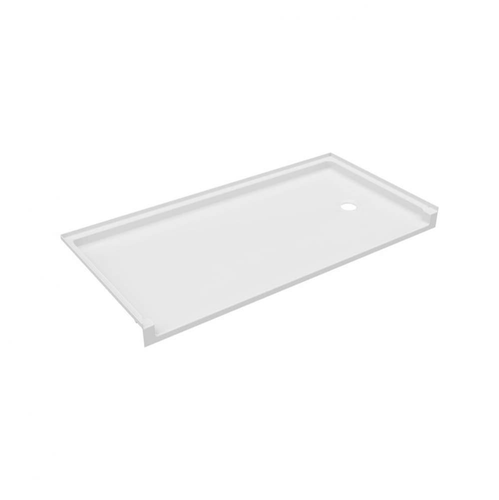 FBF-3060LM/RM 30 x 60 Veritek Alcove Shower Pan with Right Hand Drain in White