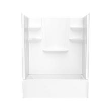 Swan VP6030CTSMML.010 - VP6030CTSMML/R 60 x 30 Solid Surface Alcove Left Hand Drain Four Piece Tub Shower in White