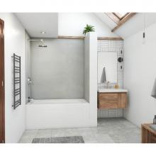 Swan MSMK723636.203 - MSMK72-3636 36 x 36 x 72 Swanstone® Modern Subway Tile Glue up Bathtub and Shower Wall Kit in