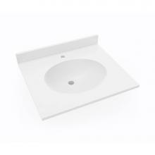 Swan VT01719.010 - VT1B1719 Ellipse 17 x 19 Single Bowl Vanity Top in White