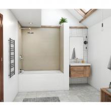 Swan MSMK723636.218 - MSMK72-3636 36 x 36 x 72 Swanstone® Modern Subway Tile Glue up Bathtub and Shower Wall Kit in