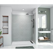 Swan MTMK843262.203 - MTMK84-3262 32 x 62 x 84 Swanstone® Metro Subway Tile Glue up Bathtub and Shower Wall Kit in