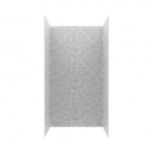 Swan MTMK963650.130 - MTMK96-3650 36 x 50 x 96 Swanstone® Metro Subway Tile Glue up Shower Wall Kit in Ice