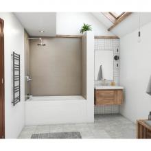 Swan MSMK723250.215 - MSMK72-3250 32 x 50 x 72 Swanstone® Modern Subway Tile Glue up Bathtub and Shower Wall Kit in