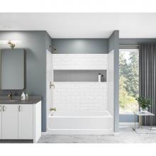 Swan SE6030TS.221 - NexTile 6030 Direct-to-Stud Four-Piece Alcove Tub Wall Kit in Carrara