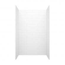 Swan MSMK843636.010 - MSMK84-3636 36 x 36 x 84 Swanstone® Modern Subway Tile Glue up Shower Wall Kit in White