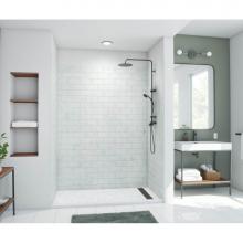 Swan MTMK843262.221 - MTMK84-3262 32 x 62 x 84 Swanstone® Metro Subway Tile Glue up Bathtub and Shower Wall Kit in