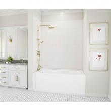 Swan TSMK723462.010 - TSMK72-3462 34 x 62 x 72 Swanstone® Traditional Subway Tile Glue up Tub Wall Kit in White