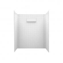 Swan TI07260.010 - TI-7260 36 x 65 x 72 Veritek Square Tile Glue up Shower Wall Kit in White
