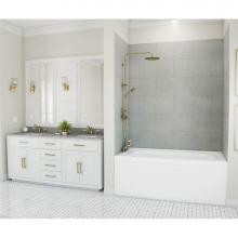 Swan TSMK723636.203 - TSMK72-3636 36 x 36 x 72 Swanstone® Traditional Subway Tile Glue up Bathtub and Shower Wall K