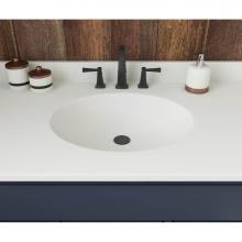 Swan VT02237.010 - VT1B2237 Ellipse 22 x 37 Single Bowl Vanity Top in White