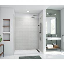 Swan MTMK843262.226 - MTMK84-3262 32 x 62 x 84 Swanstone® Metro Subway Tile Glue up Bathtub and Shower Wall Kit in
