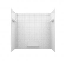 Swan TI50000.010 - TI-5 32 x 60 x 60 Veritek Square Tile Glue up Tub Wall Kit in White