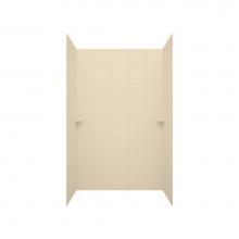 Swan SQMK963662.037 - SQMK96-3662 36 x 62 x 96 Swanstone® Square Tile Glue up Shower Wall Kit in Bone