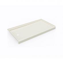 Swan SR03260LM.037 - SR-3260LM/RM 32 x 60 Swanstone® Alcove Shower Pan with Left Hand Drain in Bone