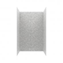 Swan MTMK843450.130 - MTMK84-3450 34 x 50 x 84 Swanstone® Metro Subway Tile Glue up Shower Wall Kit in Ice