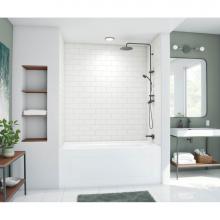 Swan MTMK723450.010 - MTMK72-3450 34 x 50 x 72 Swanstone® Metro Subway Tile Glue up Bathtub and Shower Wall Kit in