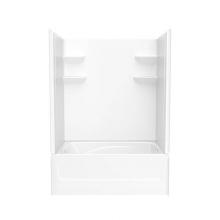 Swan VP6042CTSM2L.010 - VP6042CTSM2L/R 60 x 42 Solid Surface Alcove Left Hand Drain Four Piece Tub Shower in White