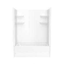 Swan VP6030CTSM2R.010 - VP6030CTSM2L/R 60 x 30 Solid Surface Alcove Right Hand Drain Four Piece Tub Shower in White