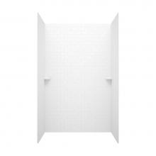 Swan STMK963662.010 - STMK96-3662 36 x 62 x 96 Swanstone® Classic Subway Tile Glue up Shower Wall Kit in White