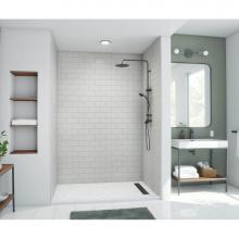 Swan MTMK963262.226 - MTMK96-3262 32 x 62 x 96 Swanstone® Metro Subway Tile Glue up Bathtub and Shower Wall Kit in