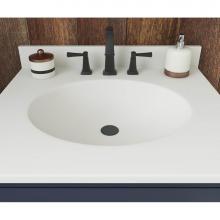 Swan VT02231.010 - VT1B2231 Ellipse 22 x 31 Single Bowl Vanity Top in White