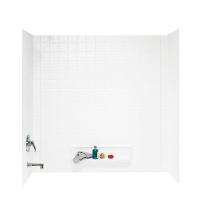 Swan TI30000.010 - TI-3 30 x 60 x 60 Veritek Square Tile Glue up Tub Wall Kit in White