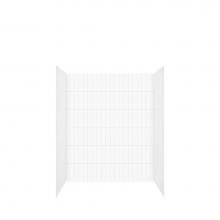 Swan NVT6036.900 - Novaline 36 x 60 x 72 Vertical Tile Glue up Wall Kit in White