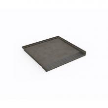 Swan ST03838.209 - STF-3838 38 x 38 Performix Alcove Shower Pan with Center Drain Charcoal Gray