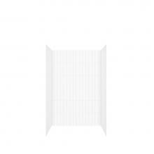 Swan NVT4836.900 - Novaline 36 x 48 x 72 Vertical Tile Glue up Wall Kit in White