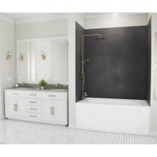 Swan TSMK723636.209 - TSMK72-3636 36 x 36 x 72 Swanstone® Traditional Subway Tile Glue up Bathtub and Shower Wall K
