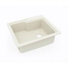 Swan KS02522SB.037 - KSSB-2522 22 x 25 Swanstone® Dual Mount Single Bowl Sink in Bone