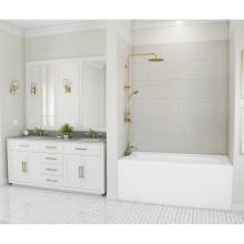 Swan TSMK723636.226 - TSMK72-3636 36 x 36 x 72 Swanstone® Traditional Subway Tile Glue up Bathtub and Shower Wall K