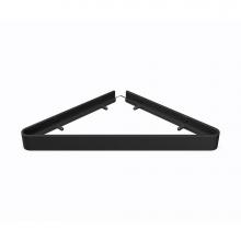 Swan CNRSHELF.002 - Black Metal and Glass Corner Shelf