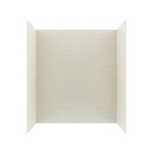 Swan MTMK723262.037 - MTMK72-3262 32 x 62 x 72 Swanstone® Metro Subway Tile Glue up Tub Wall Kit in Bone