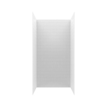 Swan MTMK843442.010 - MTMK84-3442 34 x 42 x 84 Swanstone® Metro Subway Tile Glue up Shower Wall Kit in White