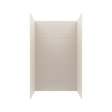 Swan MTMK843450.018 - MTMK84-3450 34 x 50 x 84 Swanstone® Metro Subway Tile Glue up Shower Wall Kit in Bisque
