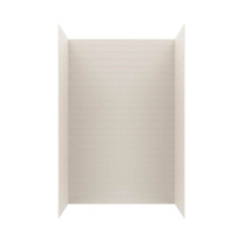 Swan MTMK963462.018 - MTMK96-3462 34 x 62 x 96 Swanstone® Metro Subway Tile Glue up Bathtub and Shower Wall Kit in